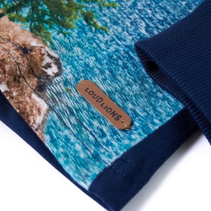 Immagine prodotto VidaXL Camicia a maniche lunghe per bambini blu navy 140,Materiale: 100 (140)