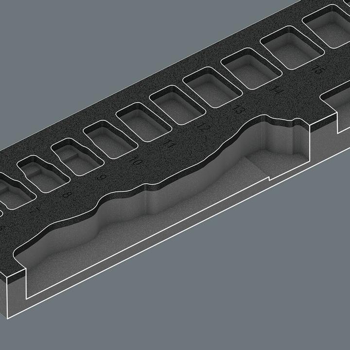 Produktbild Wera 9721 Schaumstoffeinlage 8000 B Zyklop Set 1