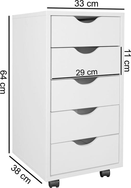 Actual product image FineBuy Roll container wood veneered beech