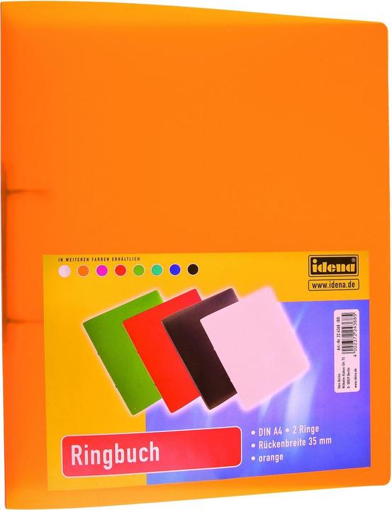 Actual product image Idena Ring binder A4 PP orange 35mm 2 rings (A4, 35 mm, 1 Piece)