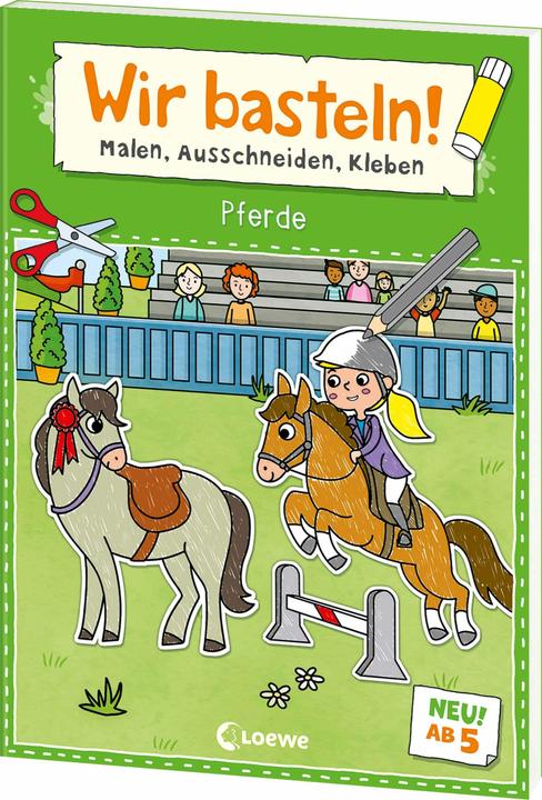 Actual product image Loewe We do handicrafts! from 5 years - colouring, cutting out, gluing - horses