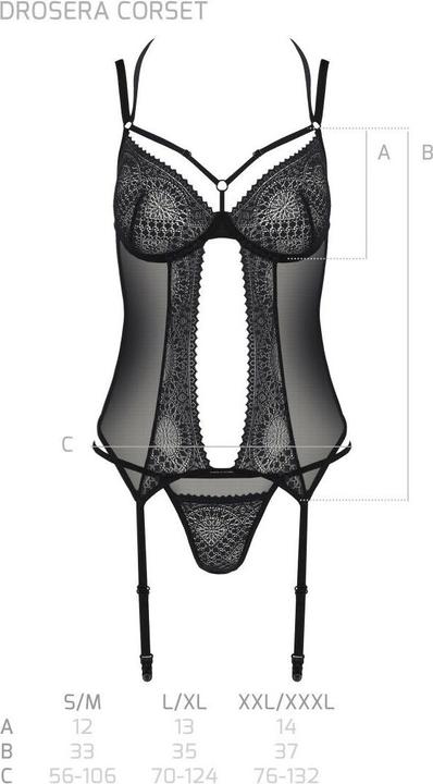 Produktbild ECO Collection Drosera Corset black (XL)