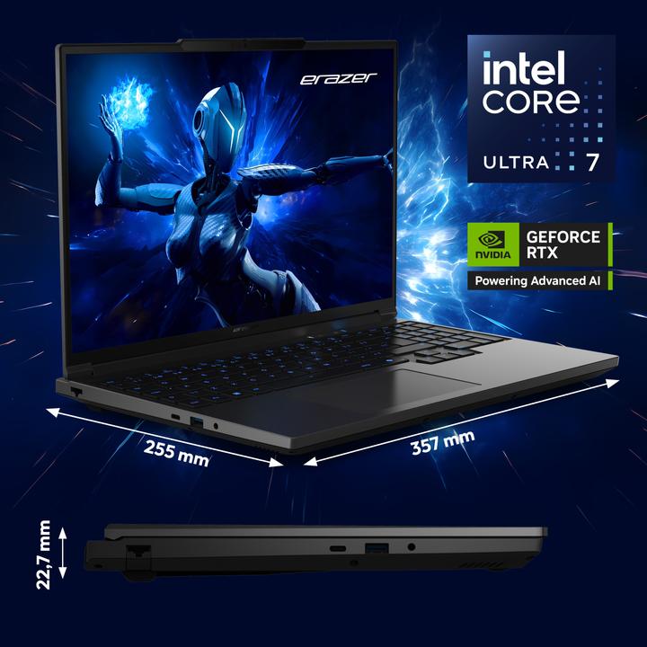 Immagine prodotto Medion ERAZER Major 16 X1 High-End Gaming Laptop (15.98", Intel Core Ultra 7 255HX, 32 GB, 2000 GB, Tastierino numerico)