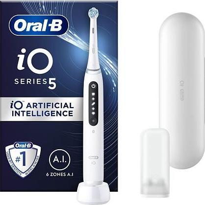Immagine prodotto Oral-B Spazzolino elettrico iO5 Ricaricabile, Per adulti, Numero di testine incluse 1, Bianco candido, Num (Spazzolino oscillante)