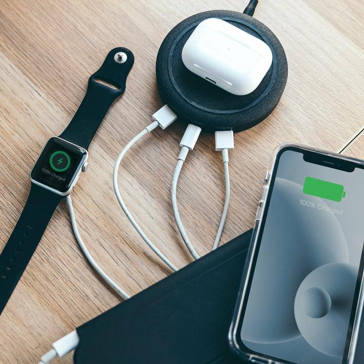 Productafbeelding mophie Universele draadloze oplaadhub - ładowarka do czterech urządzeń, ładowanie bezprzewodowe 10 (20 W)