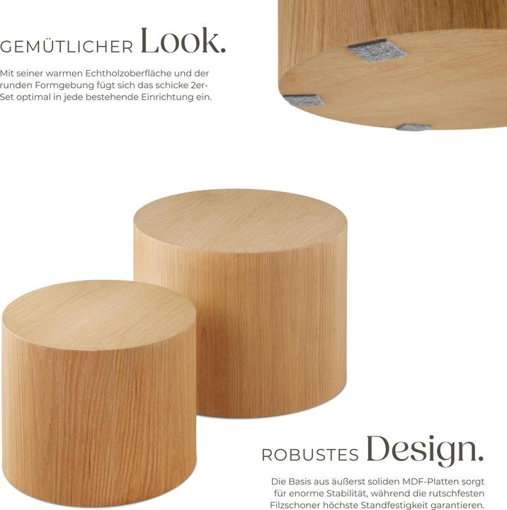 Image du produit tectake Danny (Ø 48 x 38 cm, Ø 38 x 32.5 cm)