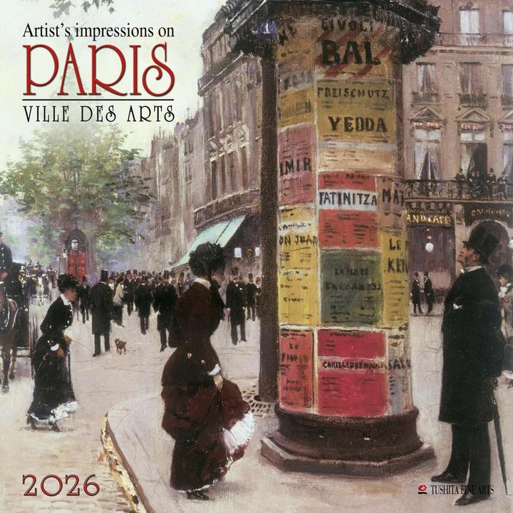 Image du produit Paris - Ville des Arts 2026 (30 x 30 cm, Italien, Français, Espagnol, Tchèque, Anglais, Néerlandais, Polonais, Allemand)