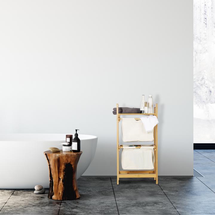 Immagine prodotto Relaxdays Cesto del bucato in bambù, Selezionatore di vestiti (12.50 l)
