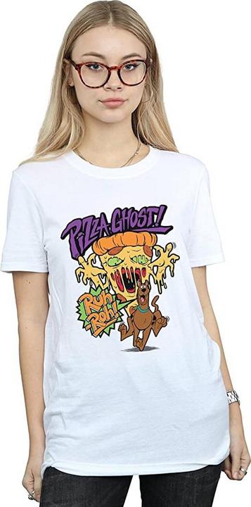 Scooby Doo Womens/Ladies Pizza Ghost Cotton Boyfriend T-Shirt