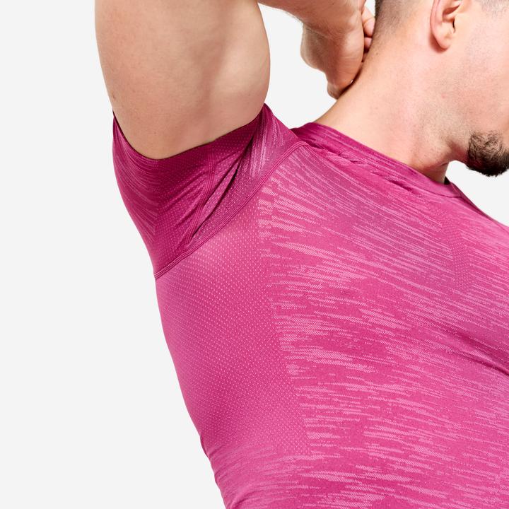 Produktbild Domyos Kompressionsshirt Herren atmungsaktiv Rundhals - lila (M)