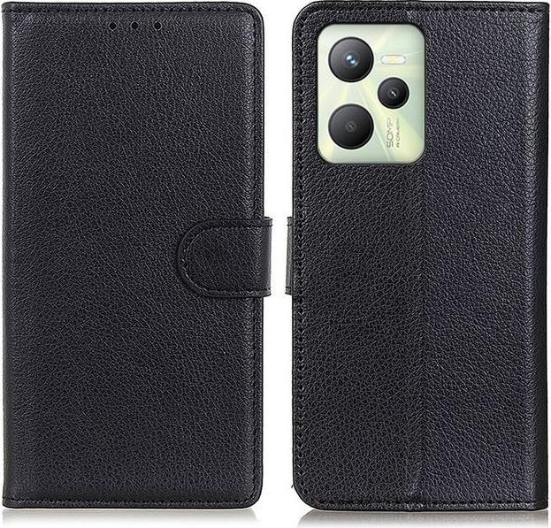 Actual product image MU Classic Litchi Leather Bookcover Series (Realme C35)