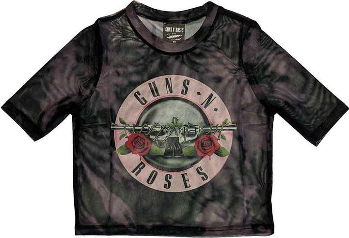 Actual product image Guns N Roses Womens/Ladies Logo Mesh Crop Top (XXL)