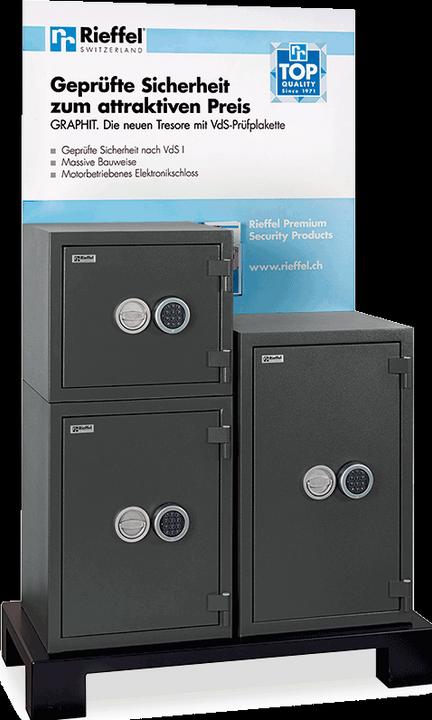 Image du produit Rieffel Coffre-fort de meubles avec électronique GRAPHIT 7 E / VDS I (91 l)