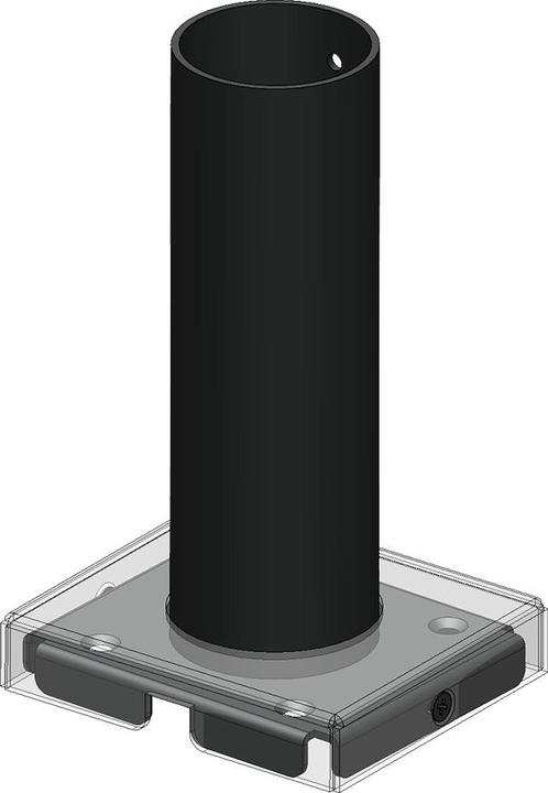 Max Michel Kompletthalterung für Verifone P200/P400, eckige Abdeckung, Pole 120 mm