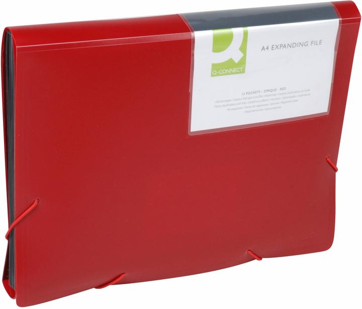 Produktbild Q-Connect Fächertasche rot (A4, 1 x)