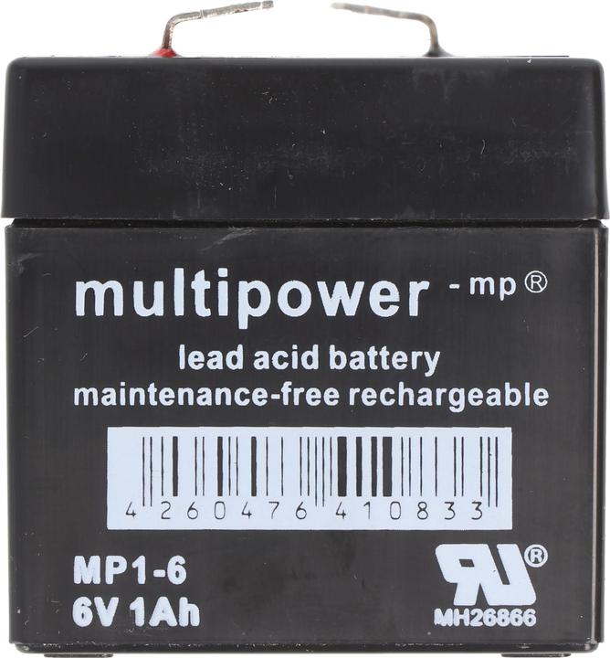 Produktbild Multipower MP1-6 Akku PB Blei, 6 Volt 1000mAh, Anschluss 4,8m (6V)