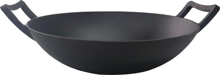 Produktbild Haws wok i støbejern med traelåg Ø36 cm (36 cm, Wok Pfanne, Gusseisen)