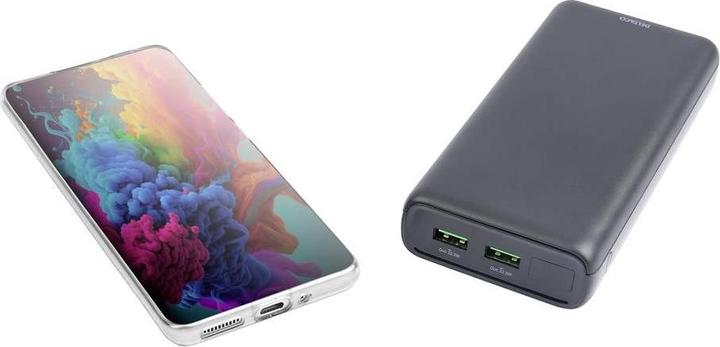 Productafbeelding Deltaco powerbank 20 000 mAh, 1x USB-C PD 60W, 2x USB-A snelladen (20000 mAh, 60 W, 74 Wh)