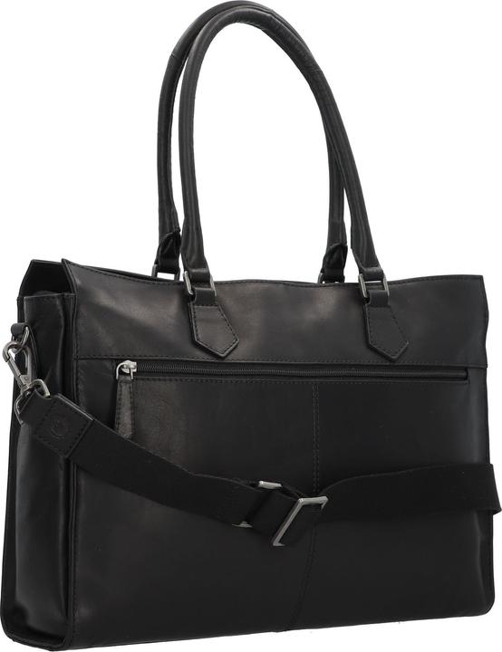 Immagine prodotto Greenburry Borsa a tracolla nera pura in pelle 40 cm scomparto per laptop