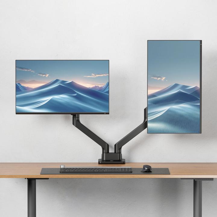 Produktbild Dual monitor arm office premium, with gas spring (Tisch, 32")
