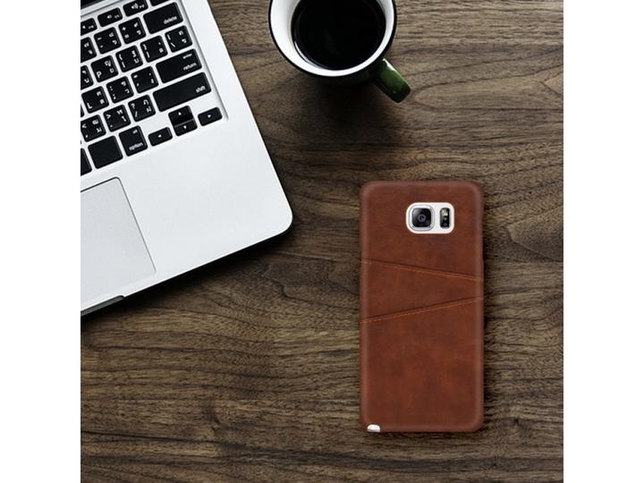 Image du produit Screenguard Samsung Galaxy S6 Edge CardCaddy Backcase en cuir avec porte-cartes (Samsung Galaxy S6 Edge)