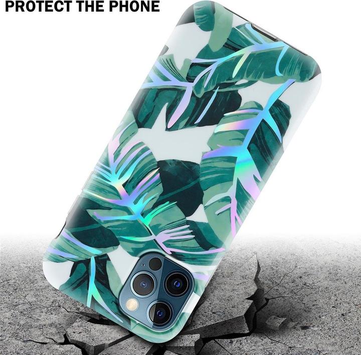 Actual product image Cadorabo IMD TPU Colorful Flowers & Leaves Cover (Apple iPhone 12 Pro Max)