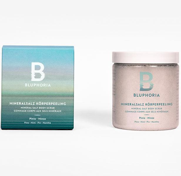 Immagine prodotto Bluphoria Scrub corpo al sale minerale con pino e menta (200 ml)