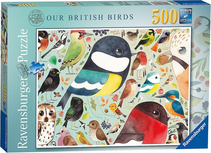 Actual product image Ravensburger Matt Sewell's Our British Birds Jigsaw Puzzle 500 Piece(s) Animals (500 pieces)