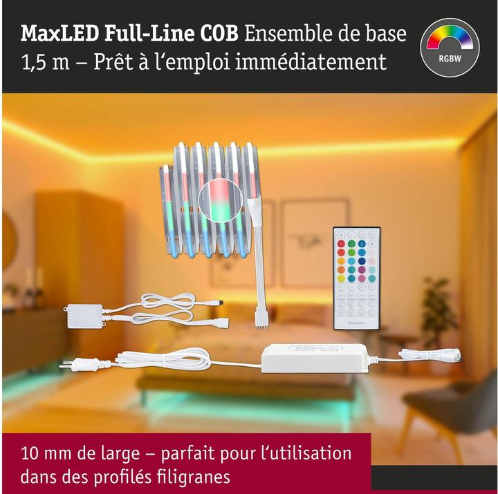 Image du produit Paulmann MaxLED 1000 Full-Line COB Stripe Set (RGBW, 150 cm, Intérieur)
