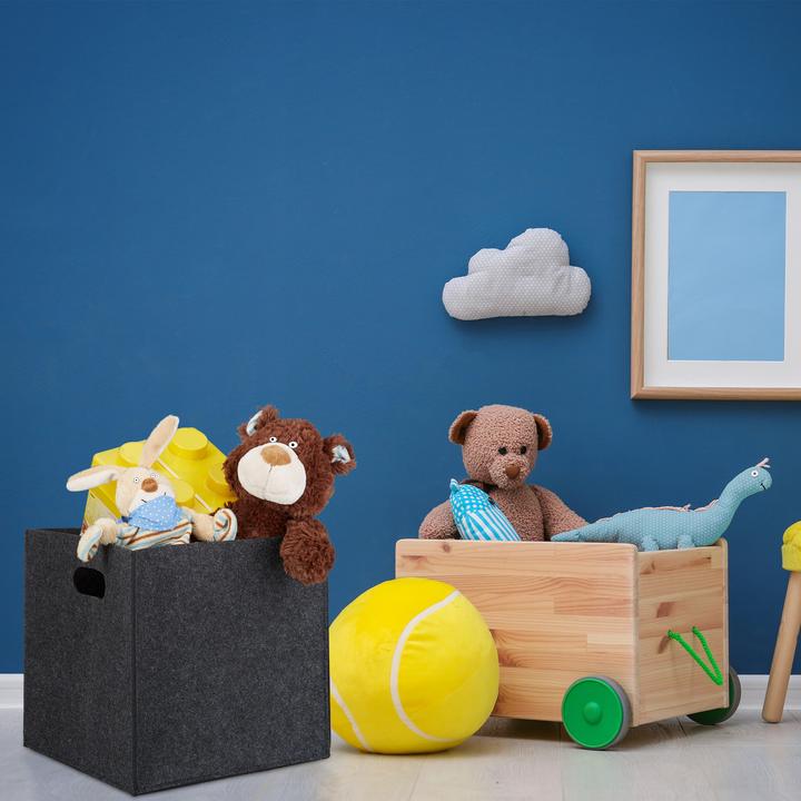 Actual product image Relaxdays Square Felt Basket (30 x 30 x 30 cm, 23 l)