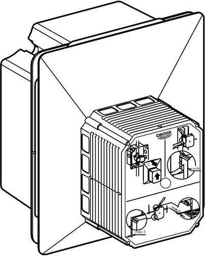 Actual product image Grohe Rapido U shell kit for urinal