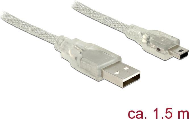 Image du produit Delock USB-A - USB Mini-B (1.50 m, USB 2.0)