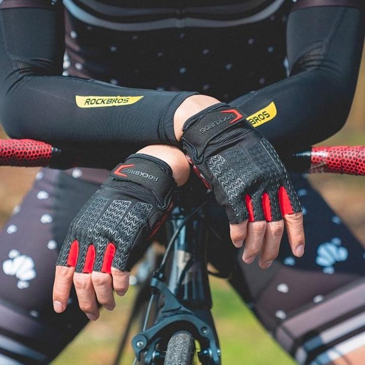 Immagine prodotto Rockbros S169BR Guanti da ciclismo XL con inserti in gel - nero e rosso (XL)