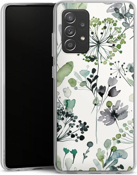 Produktbild DeinDesign Silikon Hülle für Samsung Galaxy A52 Handyhülle Case Smartphone Schutzhülle Eukalyptus Blumen (Samsung Galaxy A52)