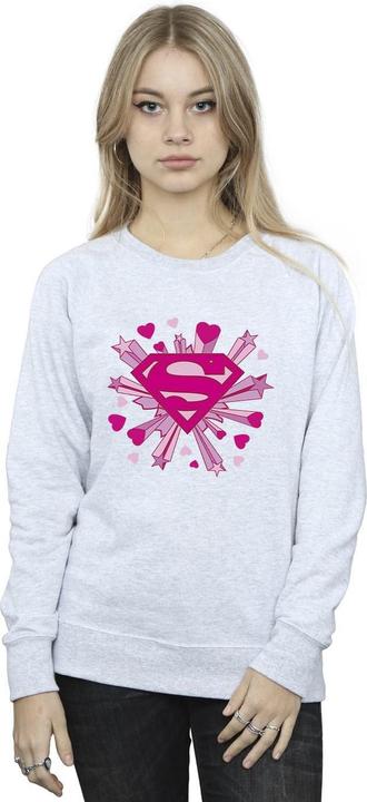 Produktbild Superman Pink Hearts And Stars Logo Sweatshirt (M)