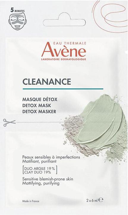 Actual product image Avène CLEANANCE detox mask 2 x 6 ml (12 ml)