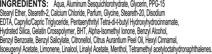 Nutritional values and ingredients Rexona Roll-On Lime Water Wom (Roll-on, 45 ml)