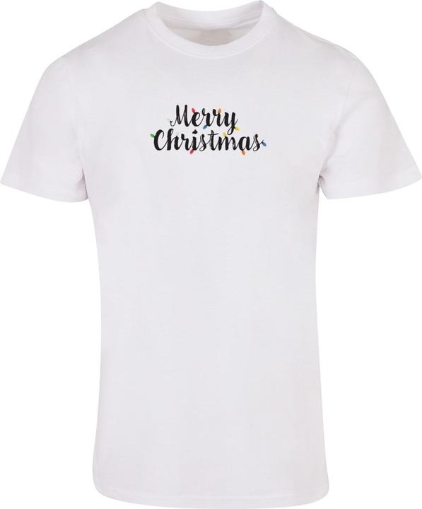 Merchcode Merry Christmas Lights Basic Round Neck T-Shirt - 114963