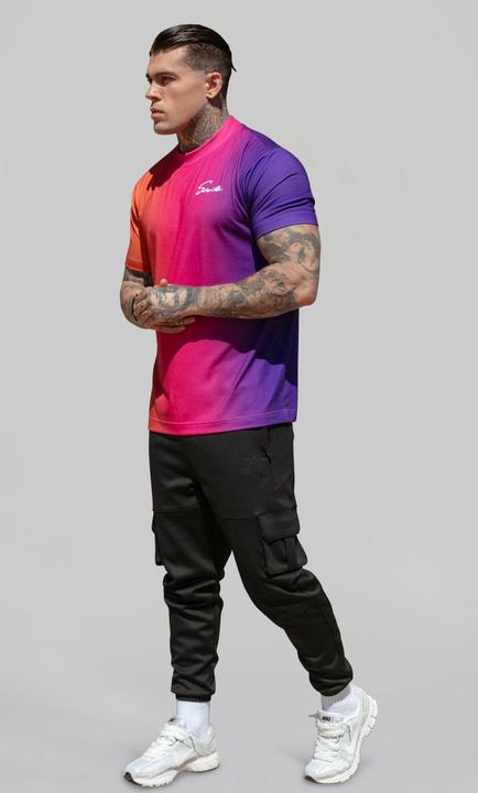 Immagine prodotto Siksilk T-shirt Script Fade in rosa e viola (M)