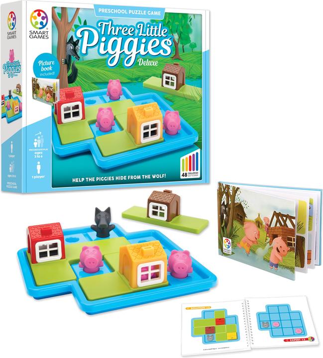 Actual product image Smart Games Puzzle game Three Little Piggies - Deluxe (German, Italian, English, French, Spanish, Danish, Finnish)