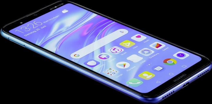 Actual product image Huawei Y7 2019 aurora blue (32 GB, Aurora Blue, 6.26", Hybrid Dual SIM, 13 Mpx, 4G)