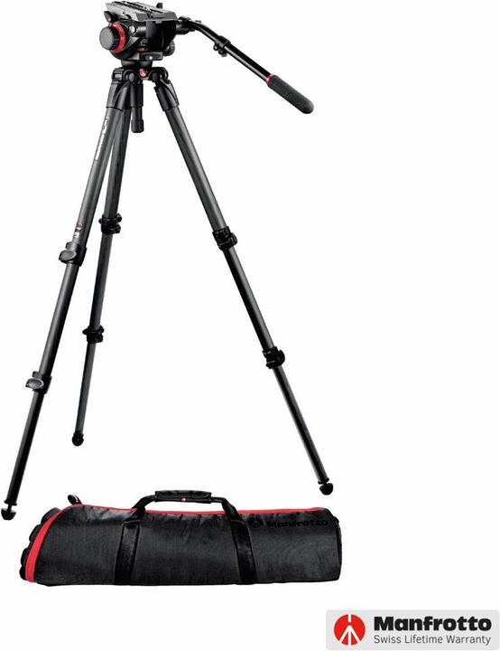 Manfrotto Set, 504HD Panhead, 535K Tripod, MBAG100PN Bag