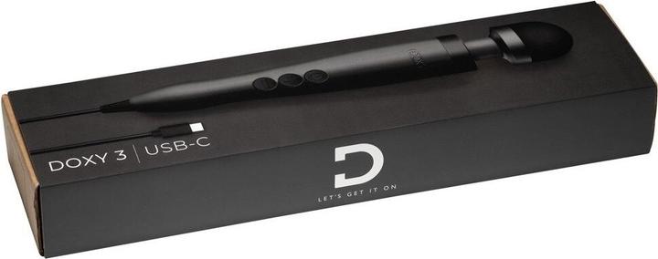 Actual product image Doxy 3 USBC Wand Vibrator Schwarz