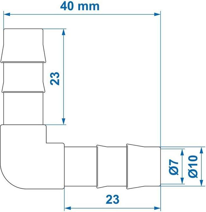 Produktbild ProPlus Schlauchverbinder gewinkelt 10mm 2 Stück im Blister