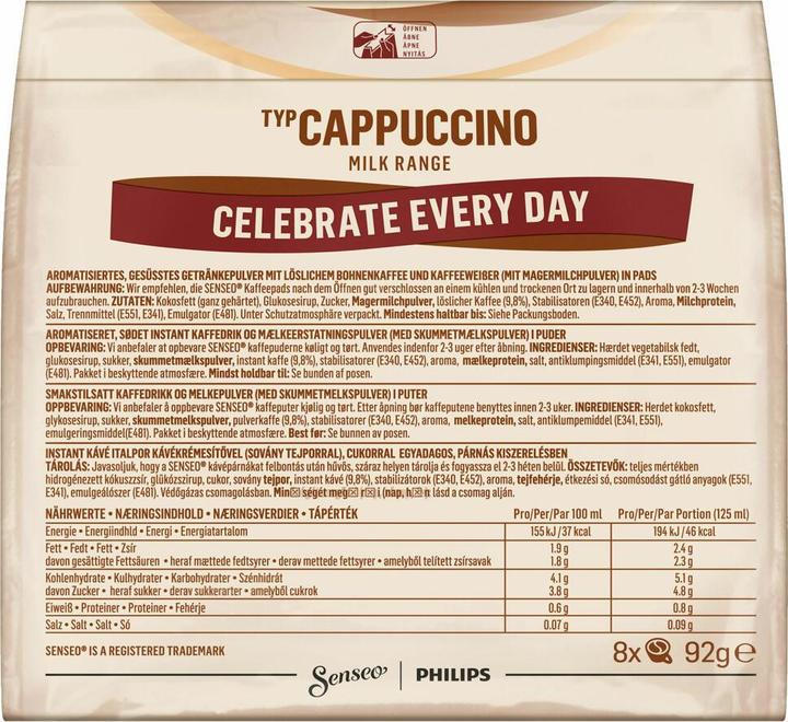 Actual product image Senseo Cappuccino 8Er (8 x Port.)