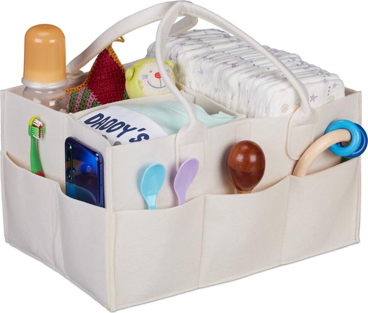 Actual product image Relaxdays Baby nappy caddy