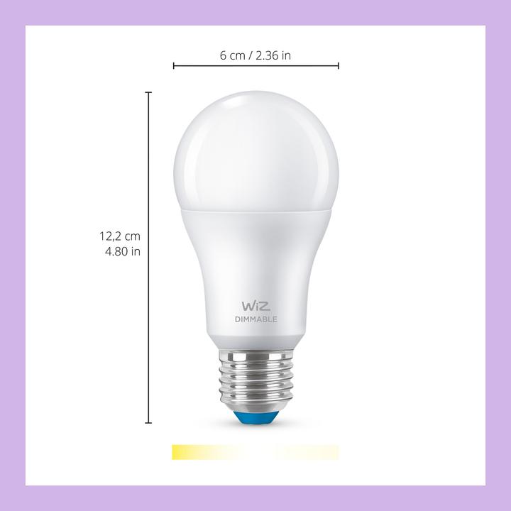 Actual product image WiZ white (E27, 8 W, 806 lm, 1 x, F)