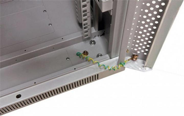 Produktbild Allnet 19 Schrank 22HE B600 / T900mm *lichtgrau* SNB-Serie Glastür (22 HE, 19 Zoll Rack)