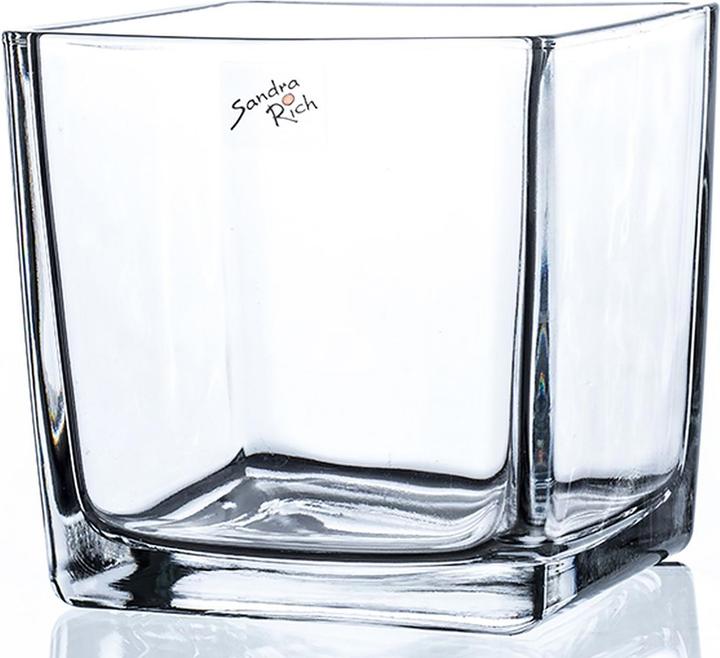 Image du produit Sandra Rich Vase cube verre 14x14x14cm clair (1 x, 14 x 14 x 14 cm, 2.74 l)