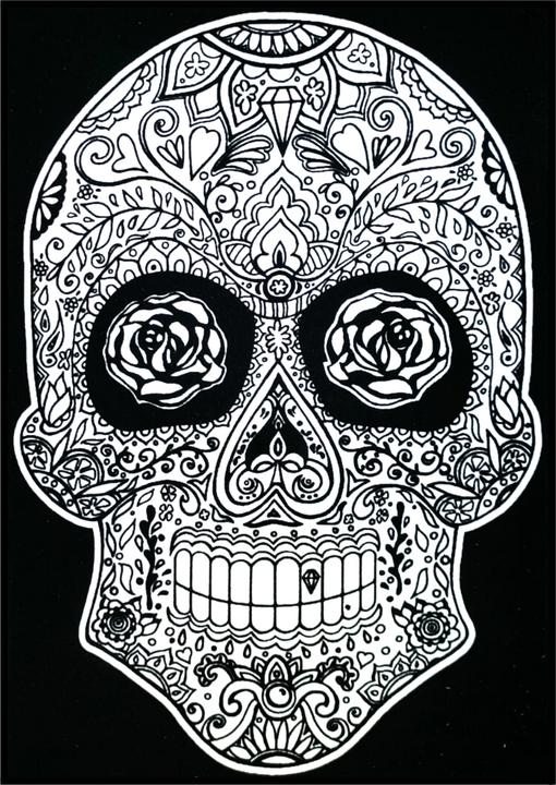 Produktbild ColorVelvet Ausmalbild Totenkopf